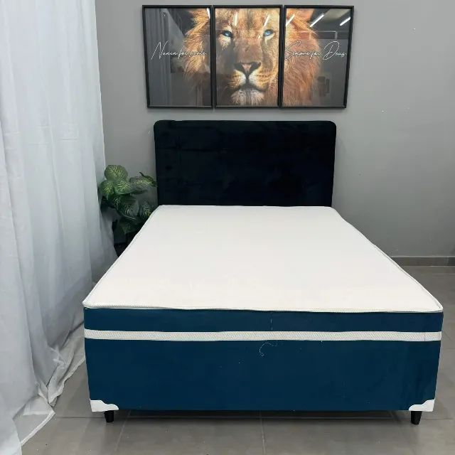 Cama Box  Casal com Molas Ensacadas 138x188x60cm