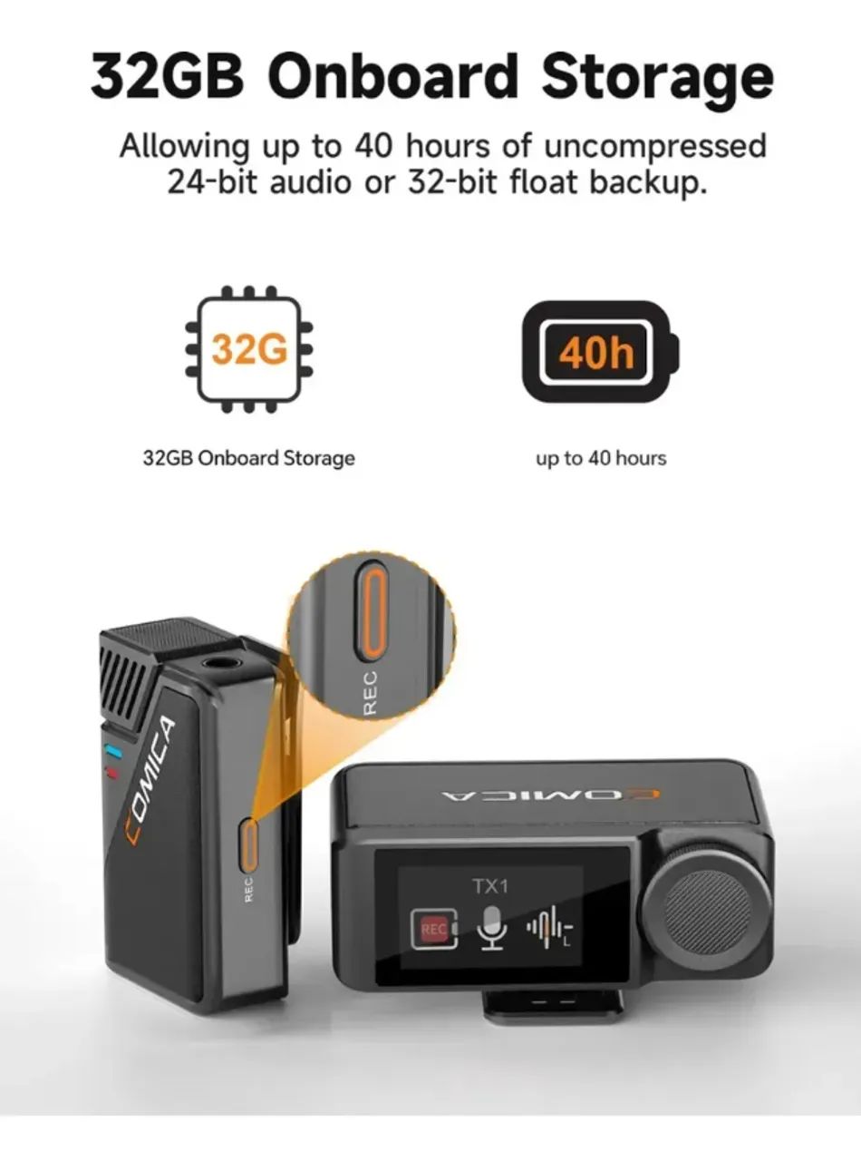 Microfone Sem Fio Comica Boomax - Compatível com Câmera e Smartphone **Novo** - Foto 2