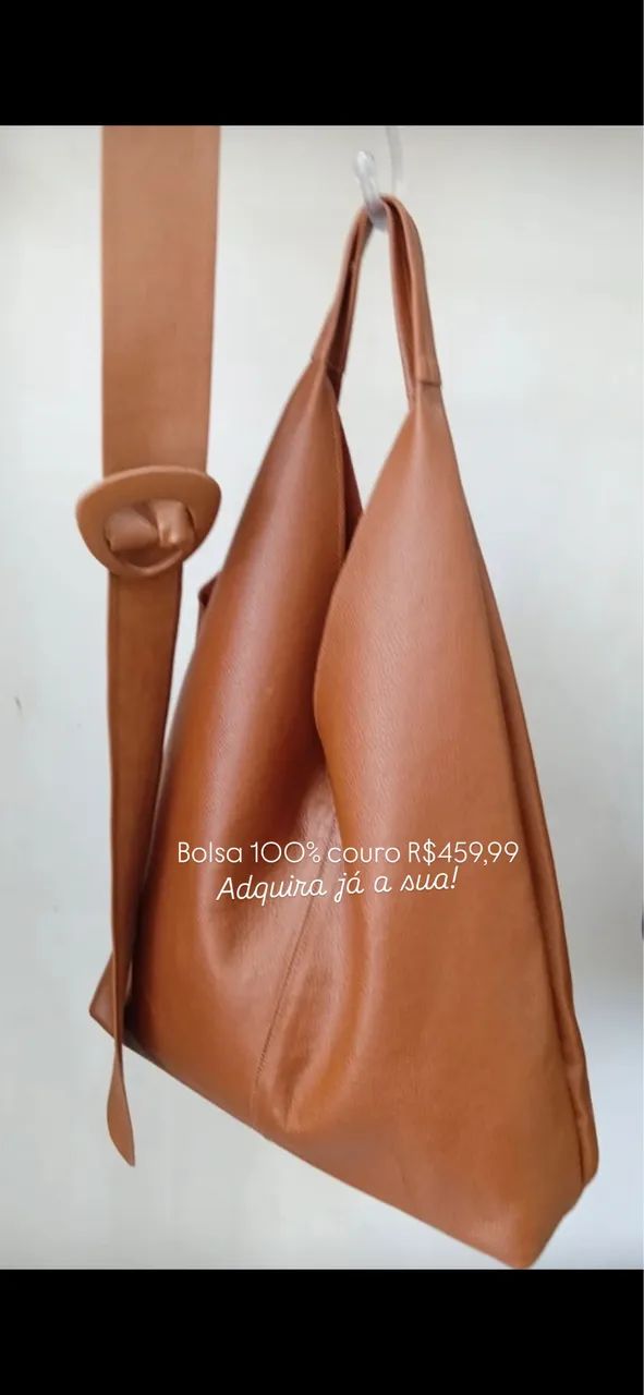 Bolsa 100% COURO LEGÍTIMO DURABILIDADE INCRÍVEL  - Foto 3