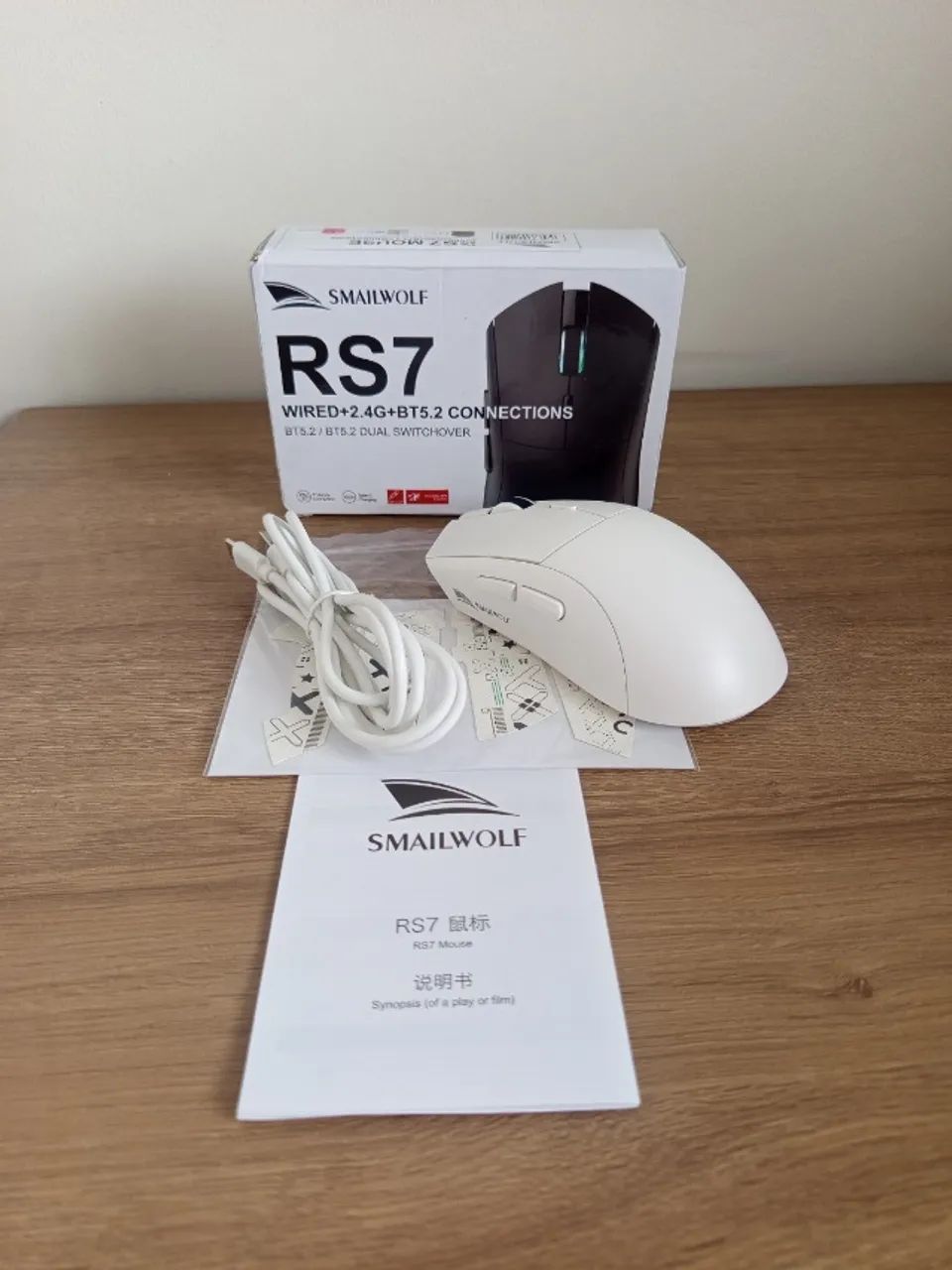 Mouse Gamer Smailwolf RS7 Branco ( Lacrado ) - Foto 2