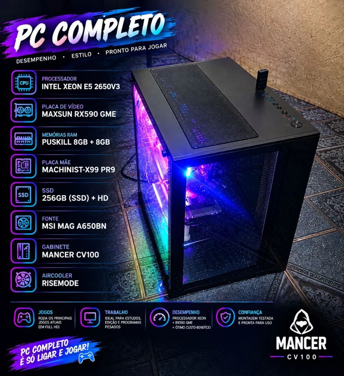 Pc gamer completo xeon