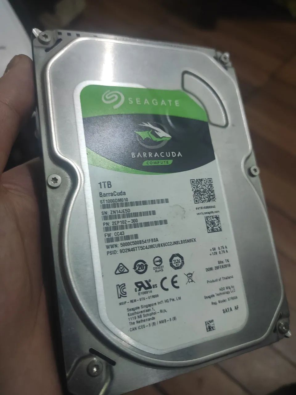 Hd seagate 1tb saudável 