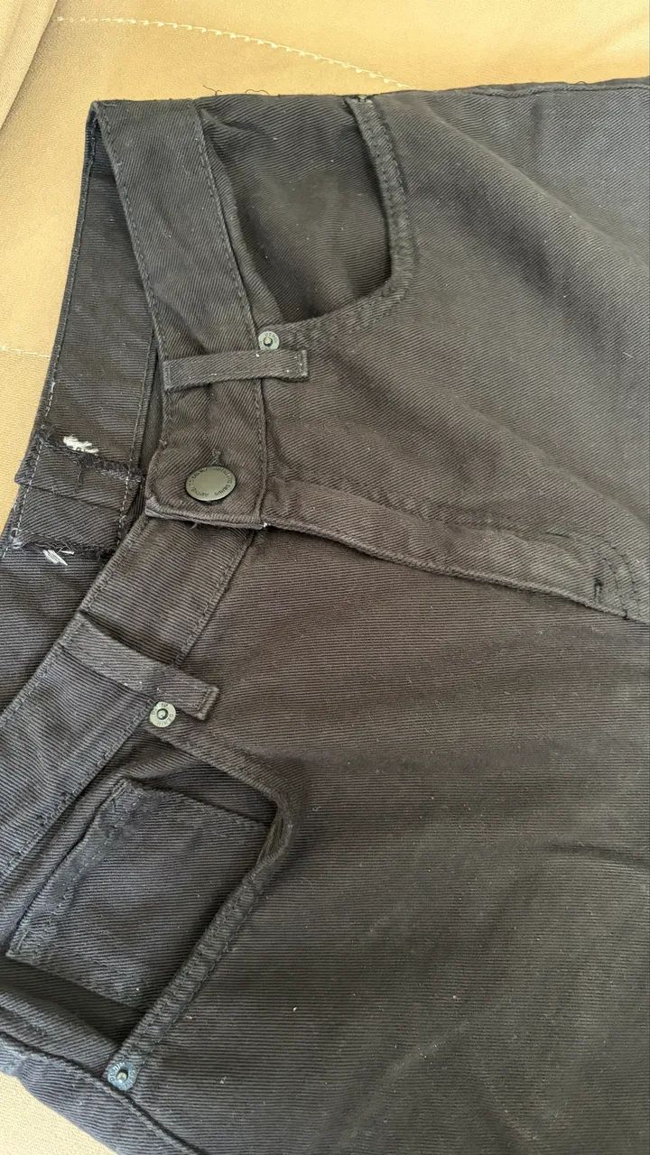 CALÇA WIDE LEG PRETA 