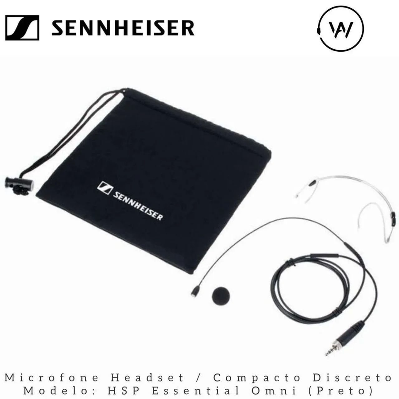 Microfone headset sem fio Sennheiser (HSP ESSENTIAL OMNI-BLACK - EW)  - Foto 2