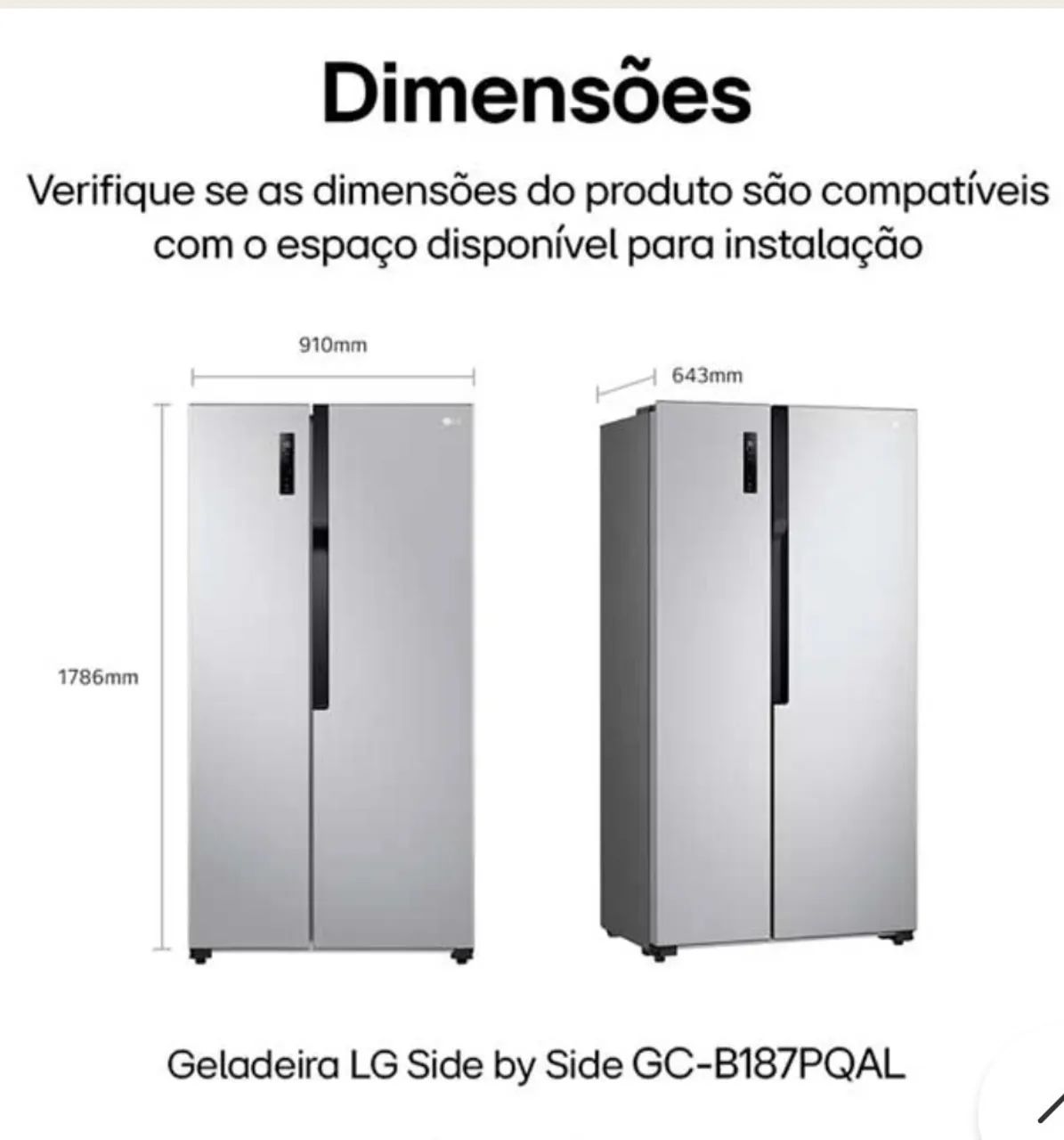 Geladeira Side By Side LG - Foto 2