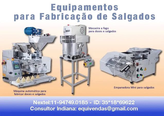 MÁQUINAS DE SALGADOS COMPLETA *INDIANA PROFISSIONAL* - Foto 4
