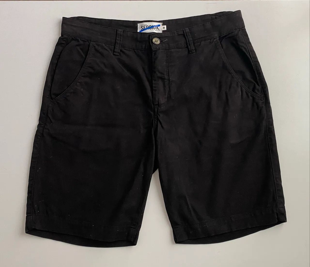Bermuda Chino Sarja Sergio K Preta Original - 38