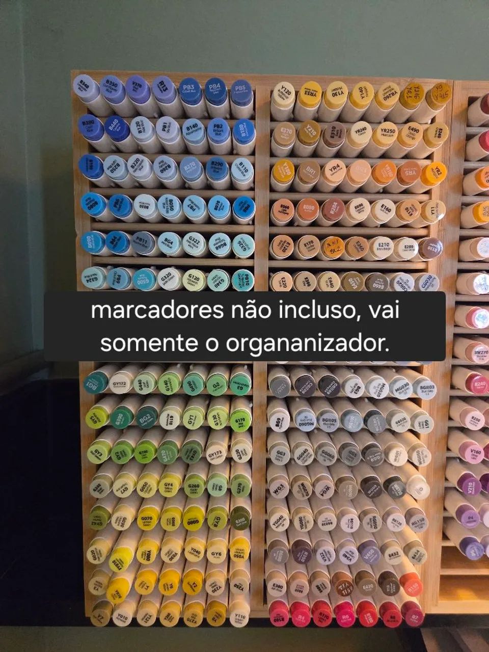 Organizador de marcadores de Bambu da Ohuhu 126 - Foto 2