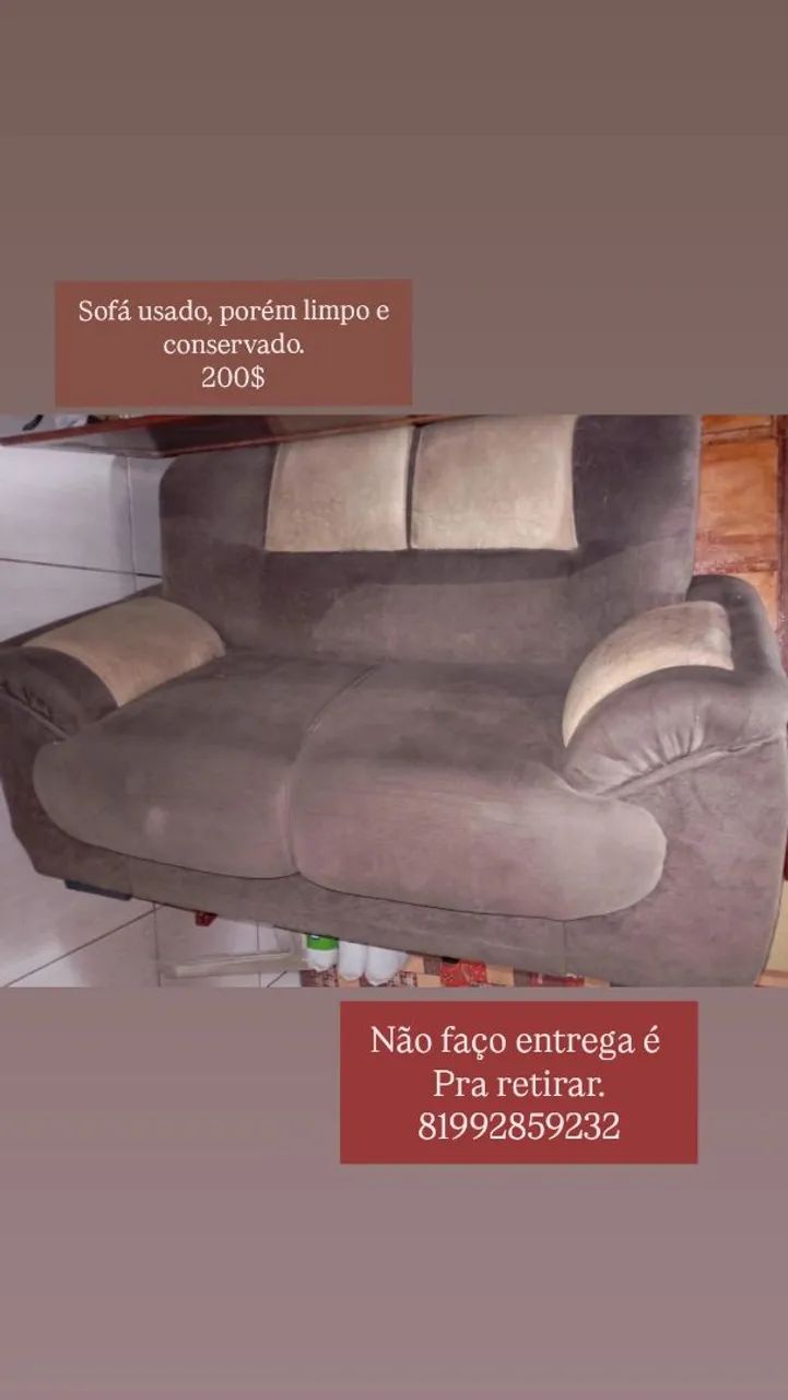 Sofá usado e conservado  em ótimo estado.