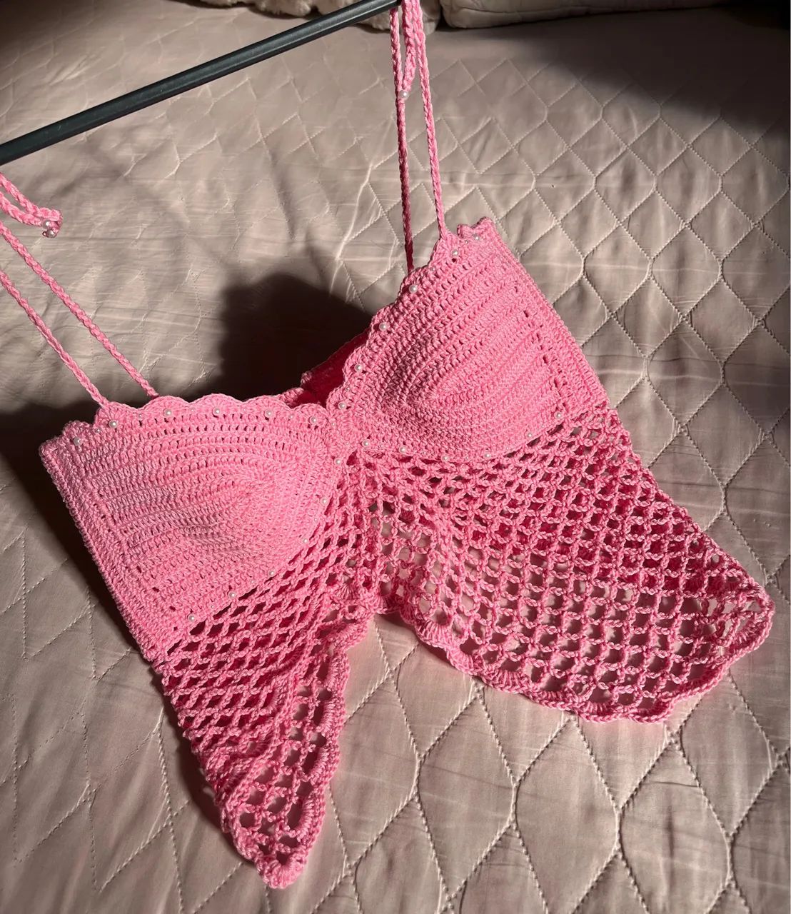 Top rendinha de crochê 