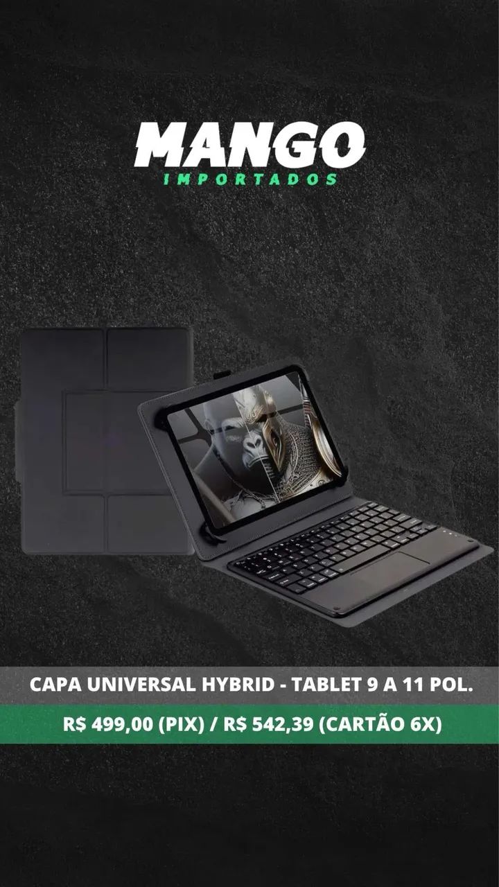 Capa com Teclado Universal para Tablet de 9 a 11 Polegadas  - Foto 2