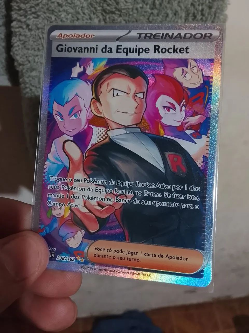 Carta Giovanni da Equipe Rocket Original Nova! - Foto 3