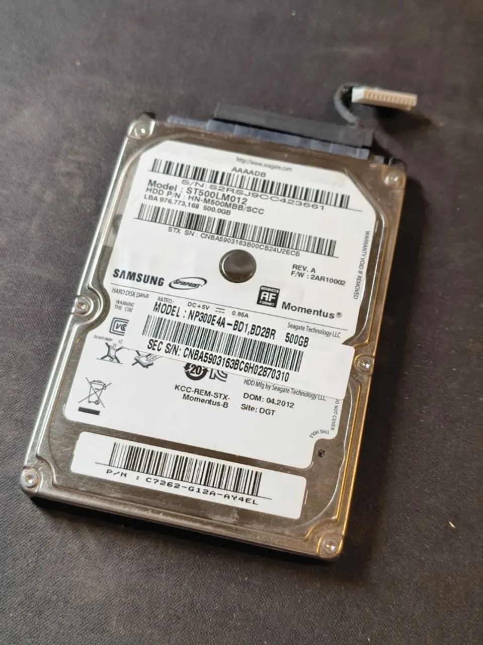 HD Notebook 500GB SATA Seagate
