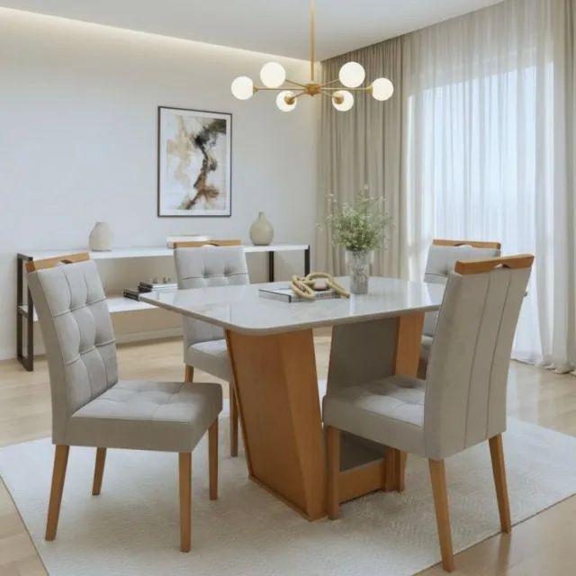 Mesa Apogeu 1,20m com 4 Cadeiras   Novo!!  Pronta Entrega!! - Foto 4