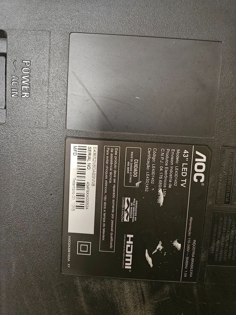 TV AOC 43" com defeito na tela - Foto 2