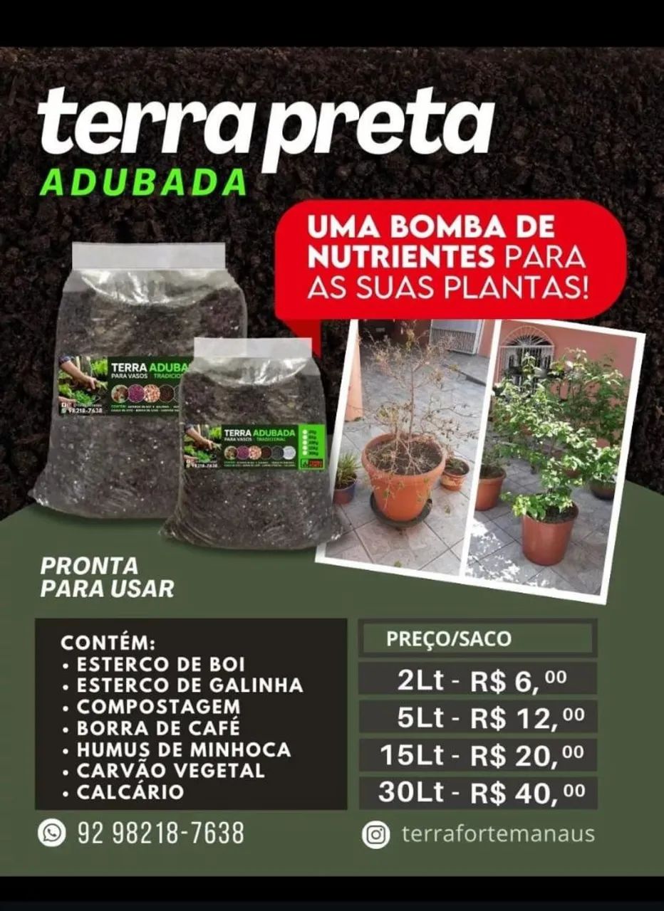 Terra Preta Adubada 100% Orgânica  - Foto 5