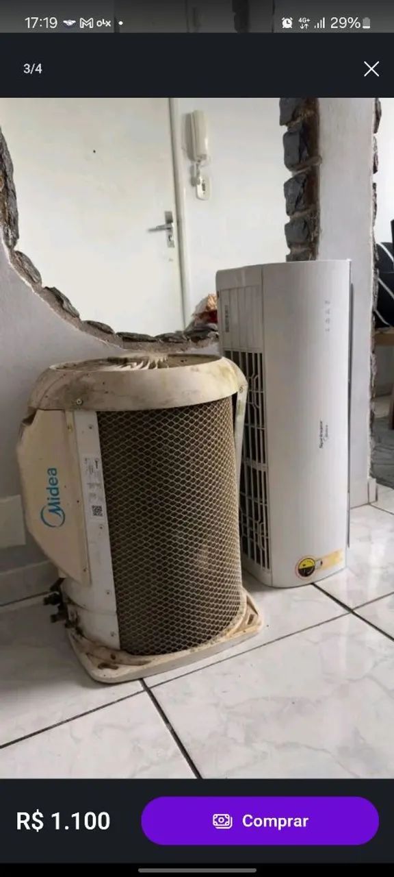 Ar-condicionado Split Springer Midea 9.000 BTUs 220V Gelando muito (somente retirada) - Foto 2