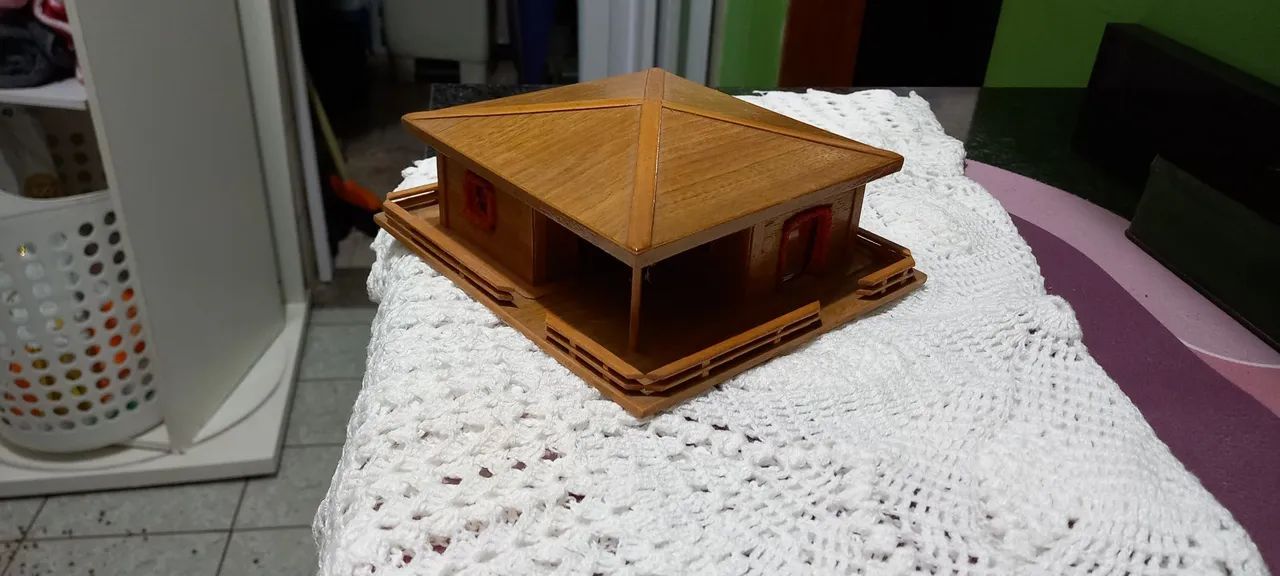 Mini casa de madeira artesanal japonesa   - Foto 4