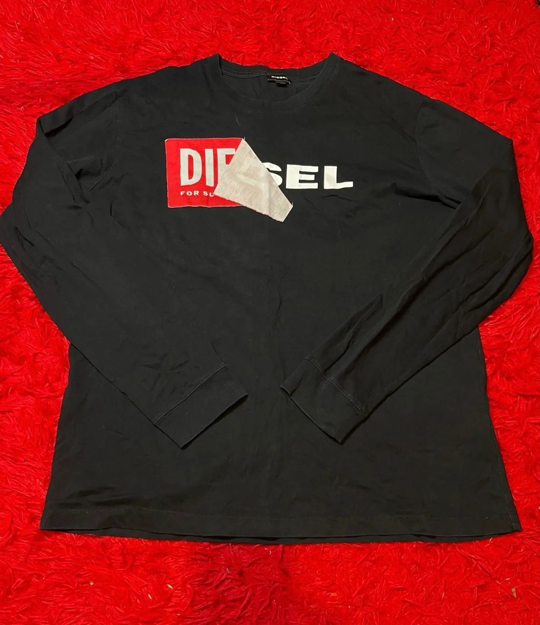 camisa diesel manga longa original