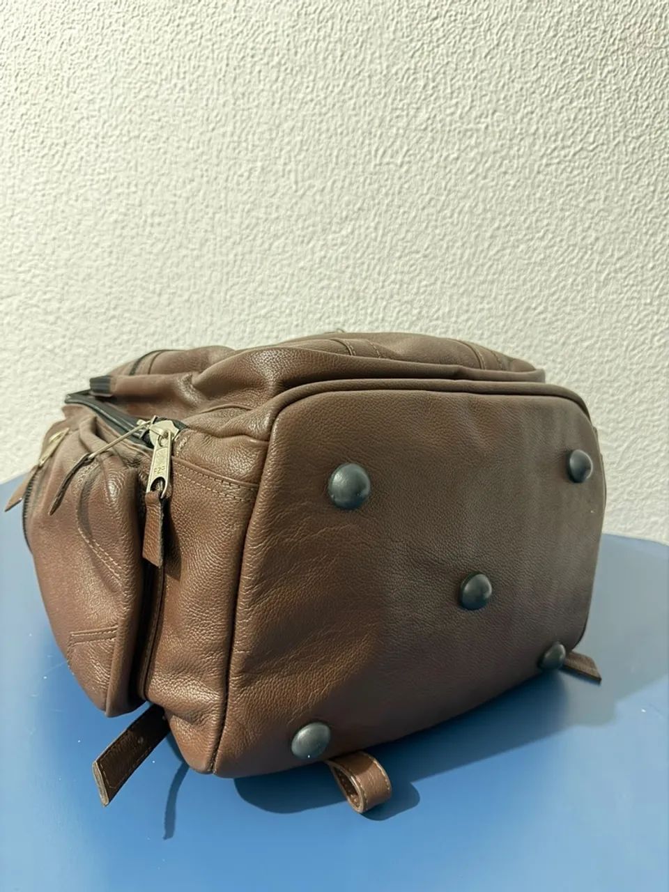 Mochila de couro legítimo  - Foto 4