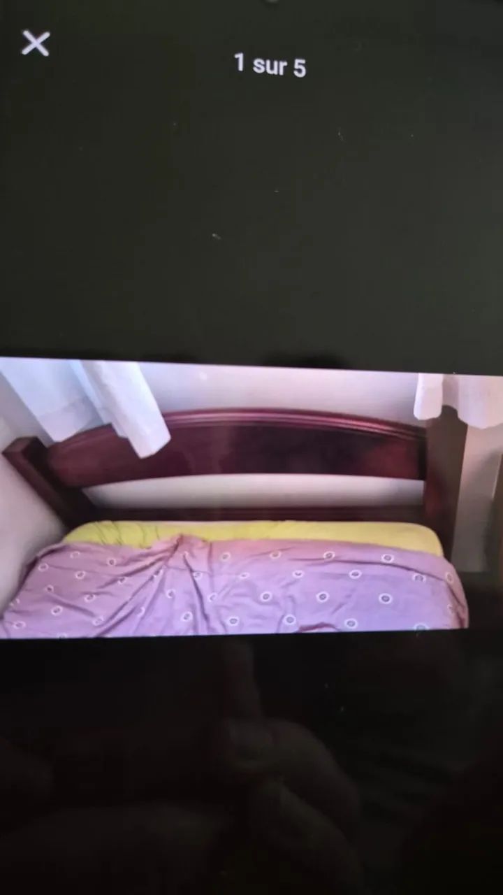 Cama casal de mogno, com colchão  - Foto 3