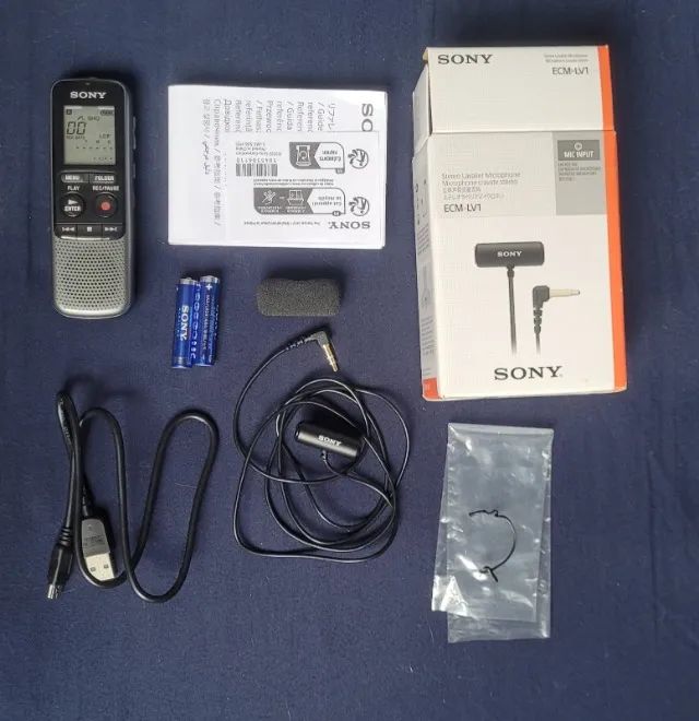 Gravador e lapela Sony