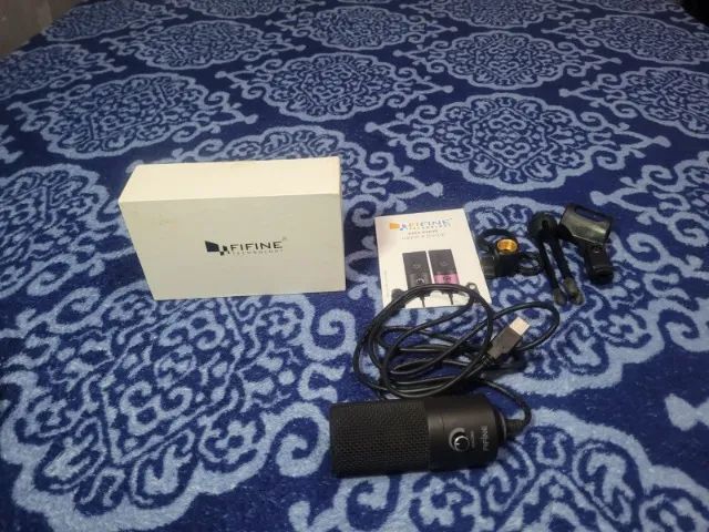 Microfone fifine k668 + pop filter e aranha - Foto 2