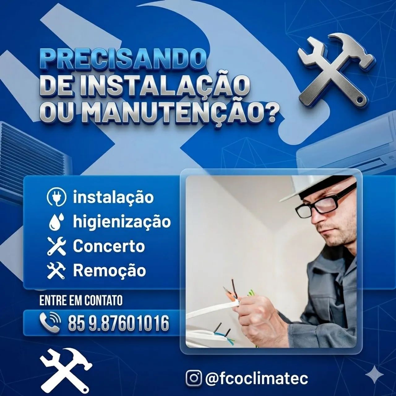 Instalação e manutenção de ar condicionado 