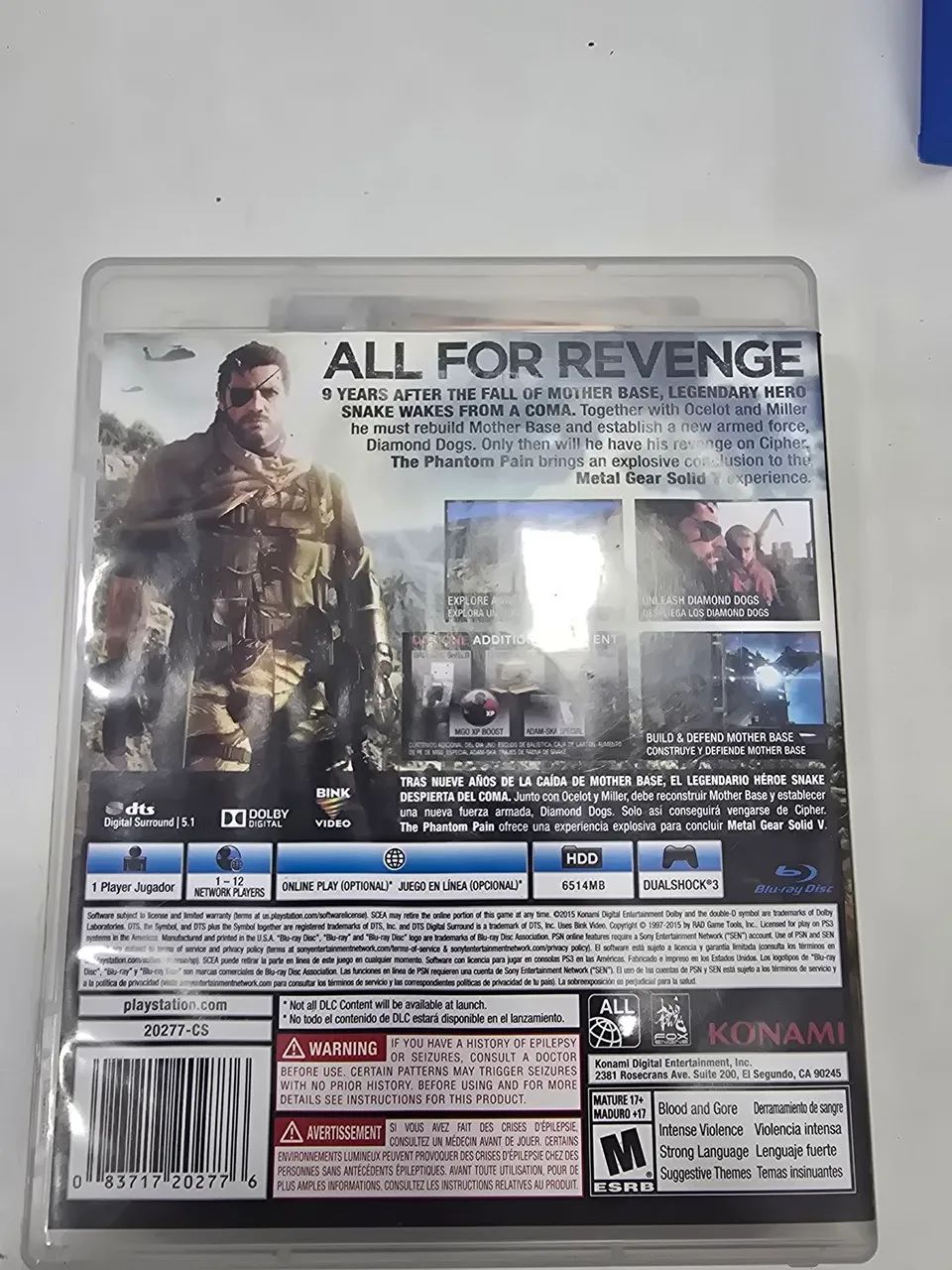 Metal gear solid v the phantom pain ps3 raro completo com mapa  - Foto 2