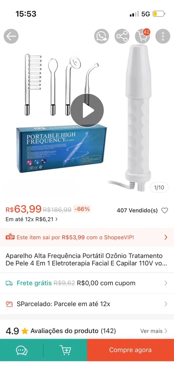 Alta frequência estética 