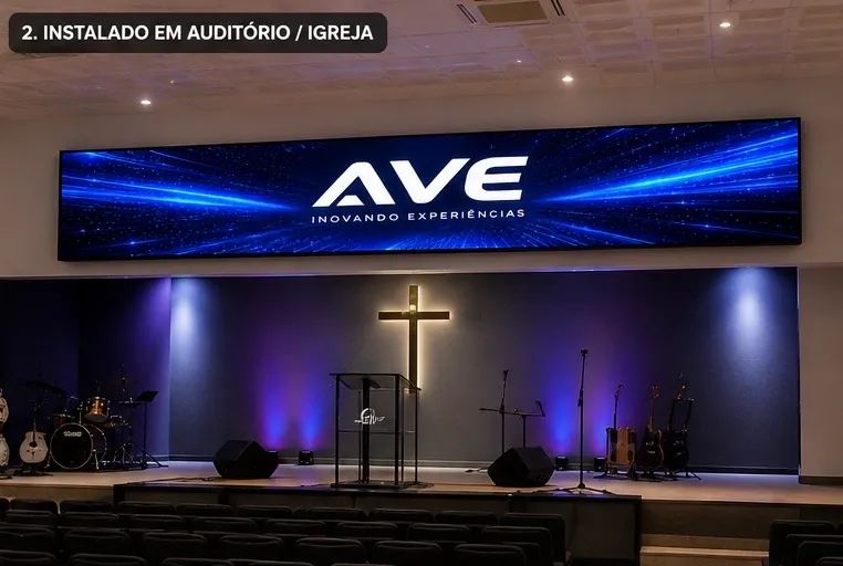 Painel de LED P3.9 Indoor 3,84x0,96m + Controladora TB50 - Foto 4