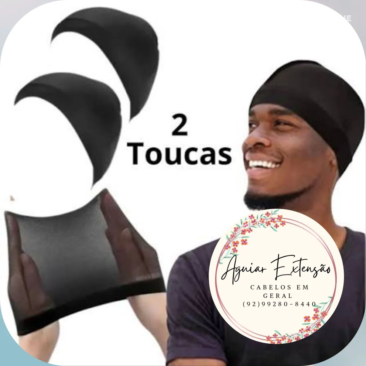 TOUCA NERO DE PROTEÇÃO MASCULINA 