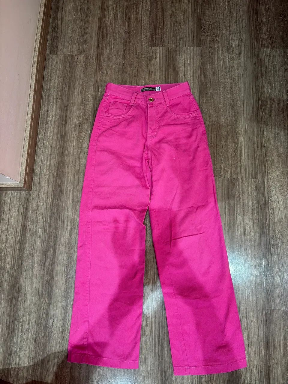 Calça jeans rosa - tamanho 36 - Foto 2
