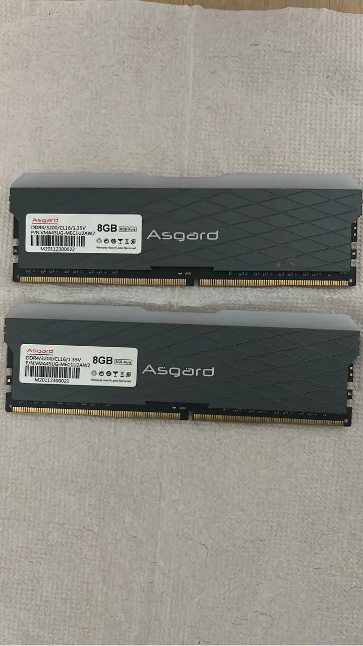 Memória ram asgard ddr4