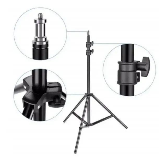 TRIPÉ PARA ILUMINAÇÃO PARA LED, FLASH OU RING LIGHT - 2MTS - Foto 3