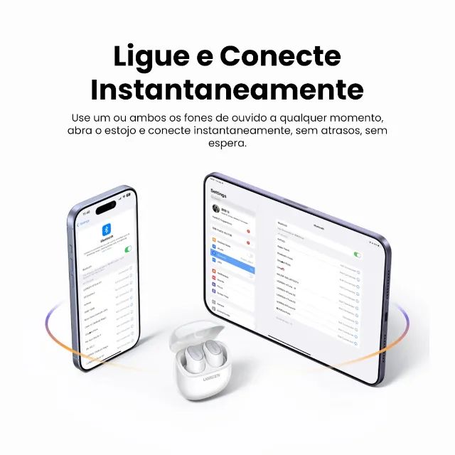 Fone Bluetooth UGREEN Dots | Bluetooth 6.0 | IPX5 | ENC para Chamadas -Entrega Grátis- - Foto 4