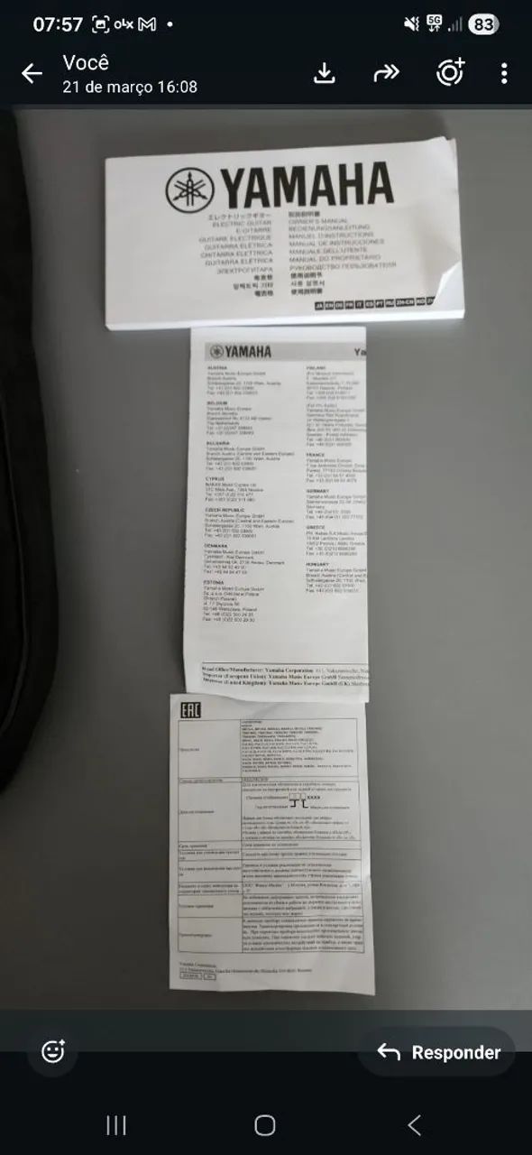 Guitarra Yamaha nova com NF - Foto 2