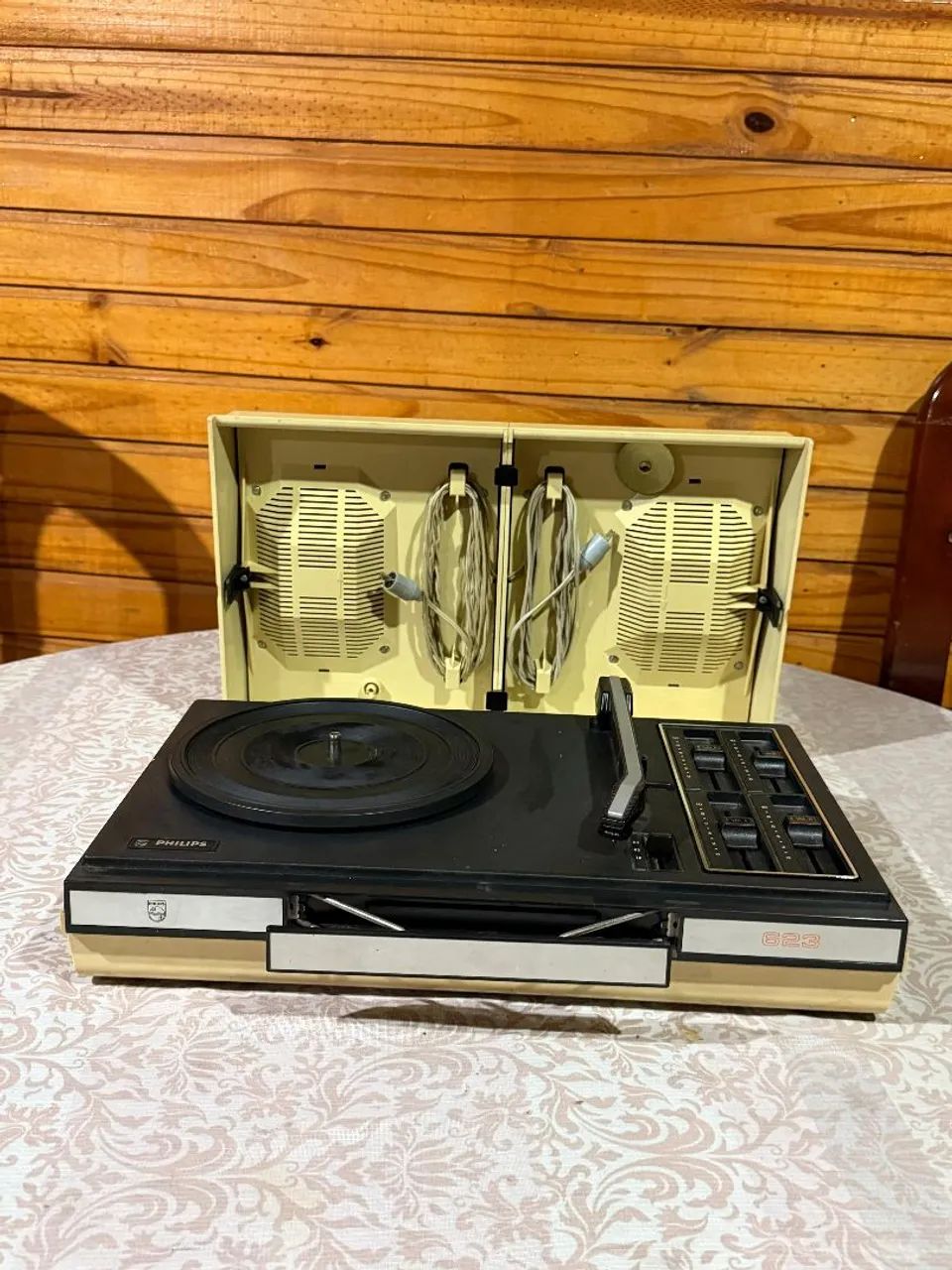 Toca disco vinil maleta Philips 623 antiguidades vintage funcionando 100% - Foto 4