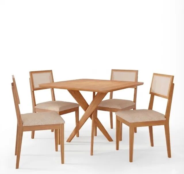 Conjunto Mesa e 4 Cadeiras Eucabege 95 cm - Foto 2