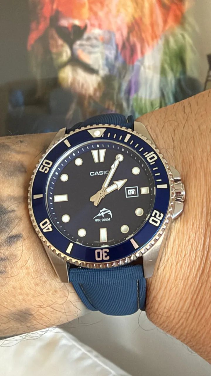 Casio Duro Marlin Azul MDV-106 - Full Set - Foto 3