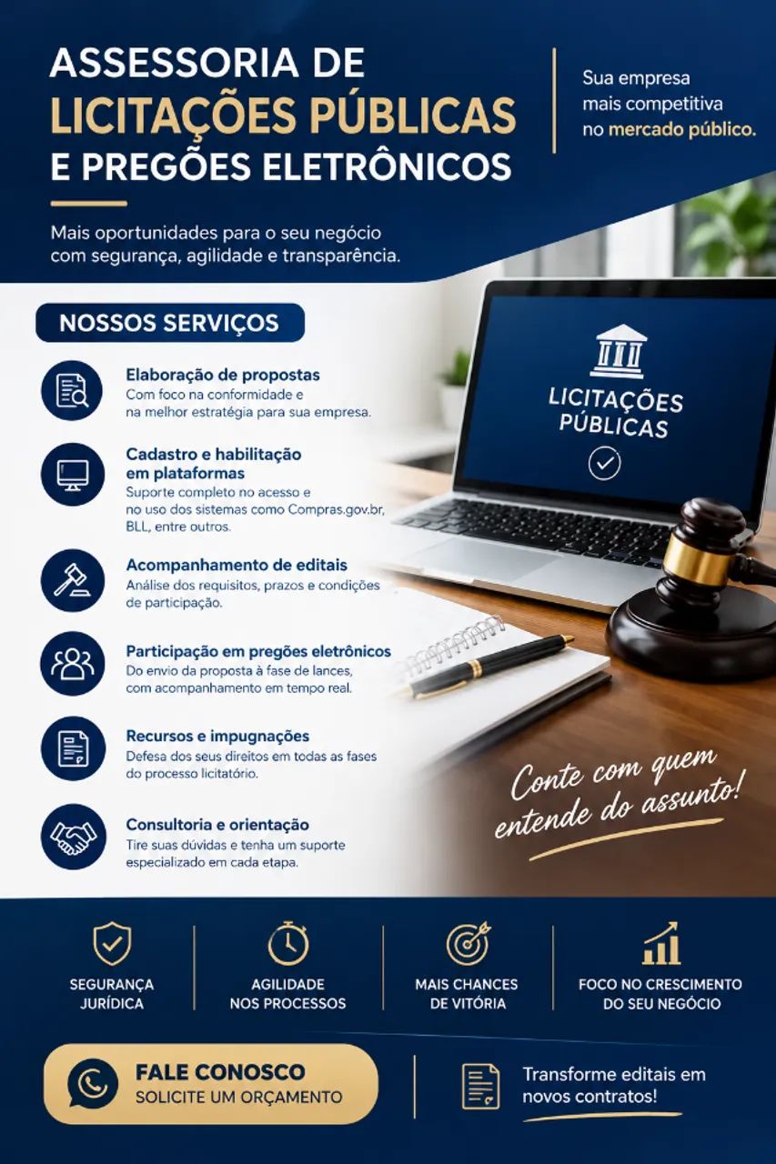 ASSESSORIA DE LICITAÇÕES PUBLICAS E PREGÕES ELETRONICOS