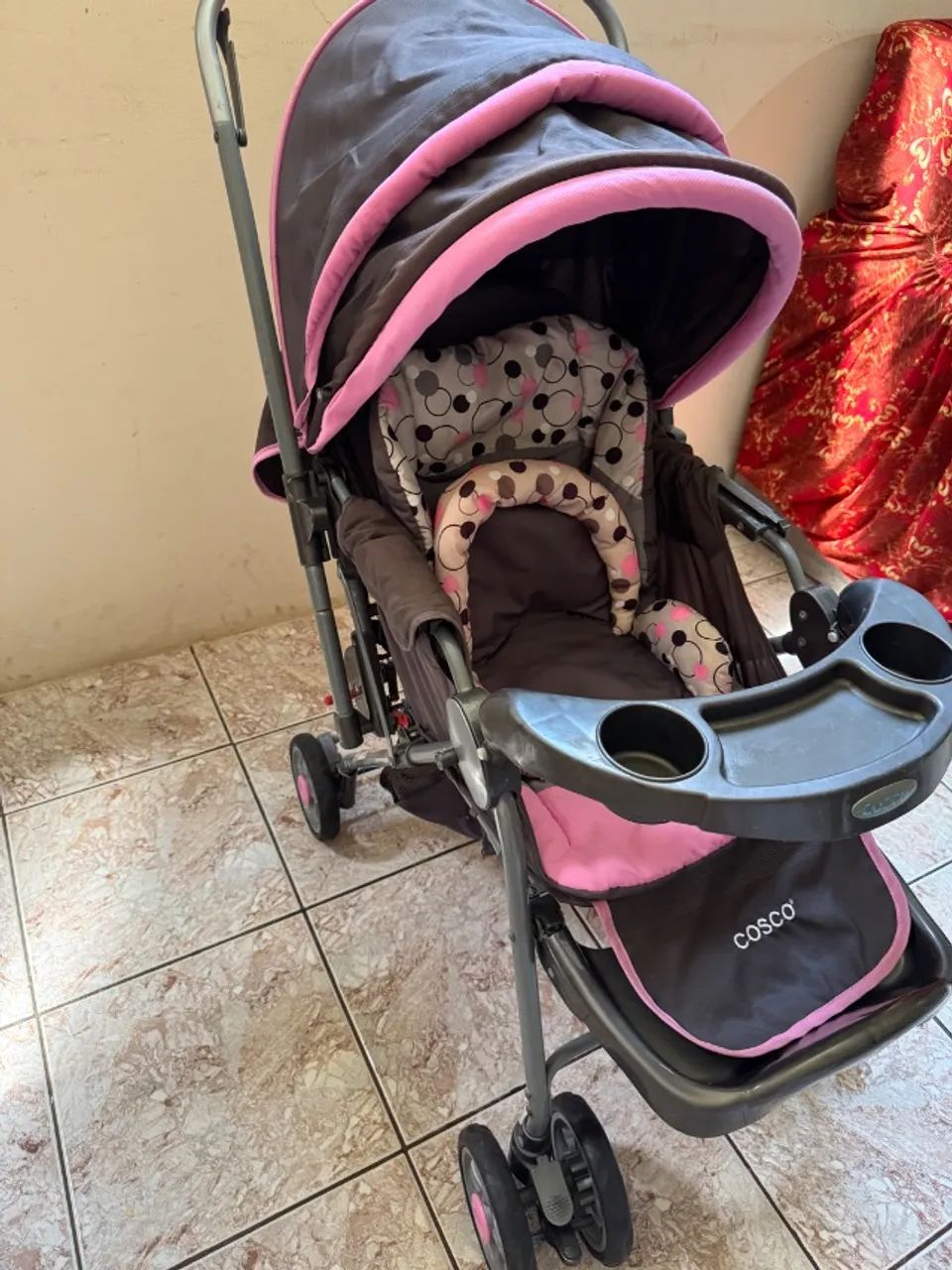 Carrinho de bebê Rosa  - Foto 4