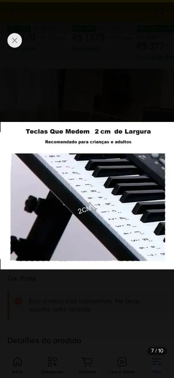 Teclado elétrico 61 teclas - Foto 2