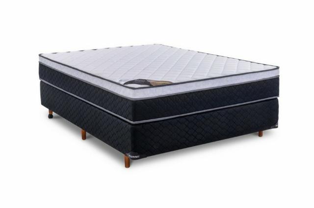 Cama Box Casal Mannes em Molas Ensacadas Suporte de Até 150 Kg