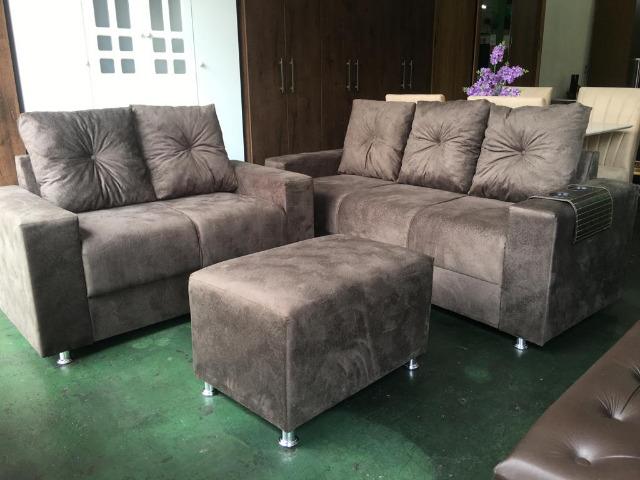 Maravilhoso Sofa Com 3x2 Lugares Puff Em Tecido De Luxo Varias Cores Direto Pra Sua Casa Moveis Santa Helena Contagem Olx