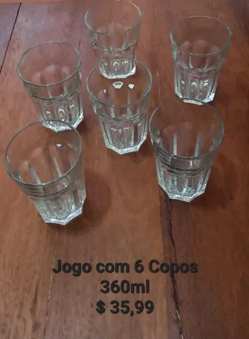 Jogo De Copo Vidro Colorido Grosso Long Drink 330ml 6 Peças