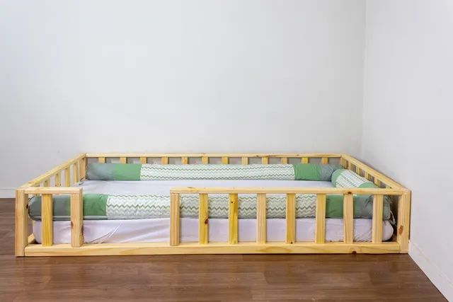 Cama solteiro montessoriana cercadinho