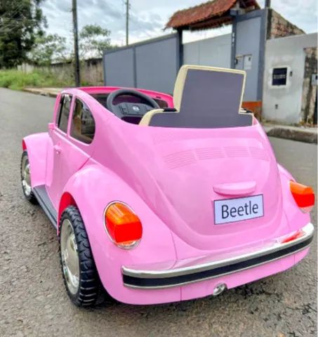 Carro Elétrico Infantil Fusca Beetle 12V Verde com Controle Remoto