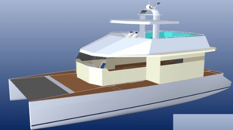 Catamarã WavePierce - Módulo Kit para construção naval