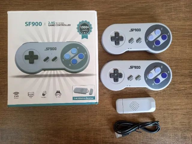 Vídeo Game Super Nintendo Retro com mais de 1.500 Jogos + 2 controles